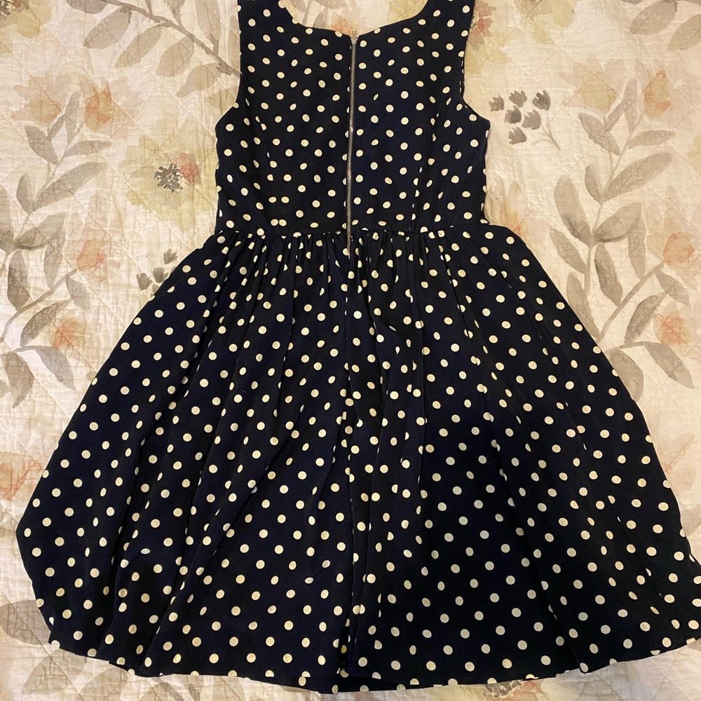 Everly Navy & White Polka Dot Dress
